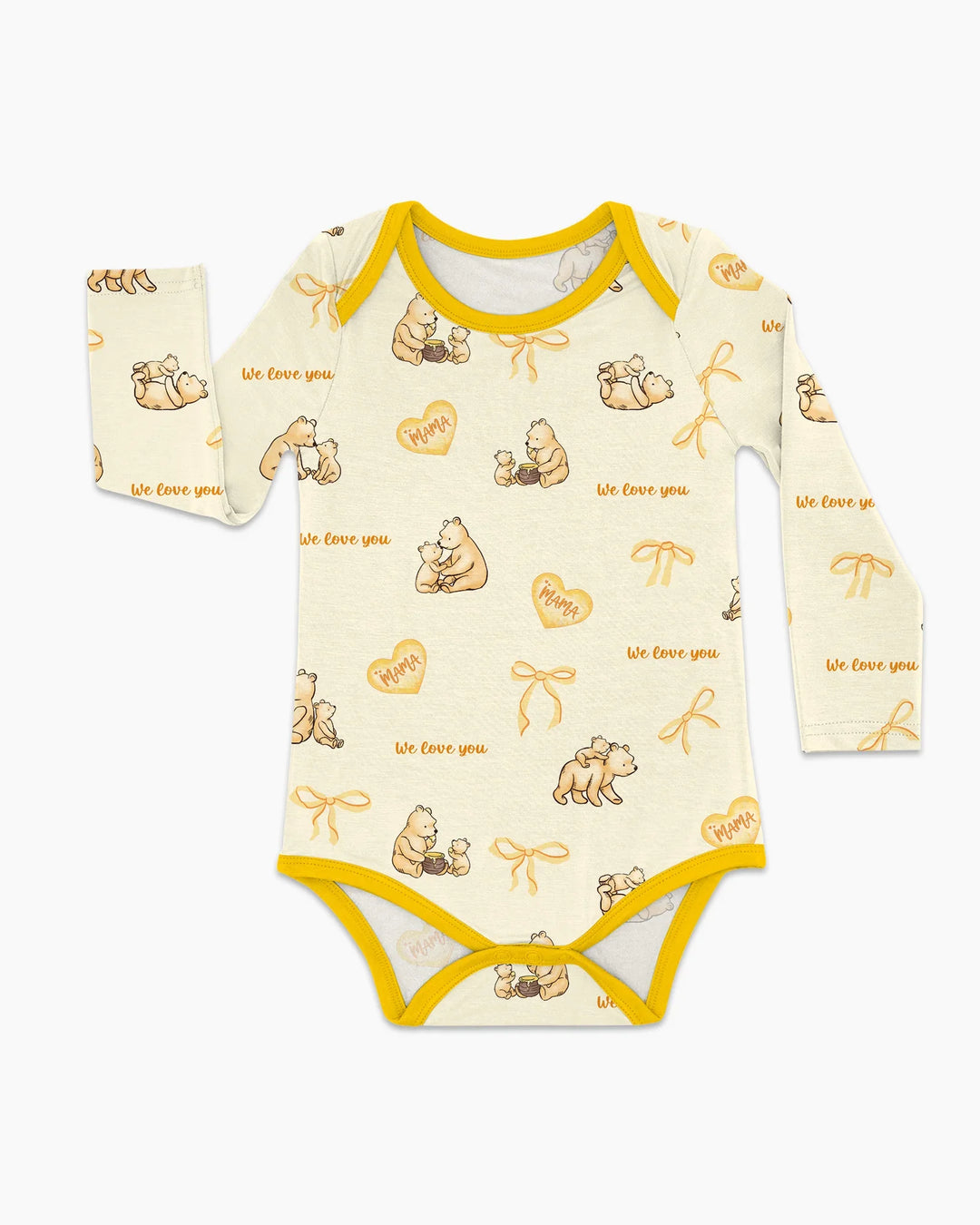 Sweat Yellow Mama Bear Bodysuit