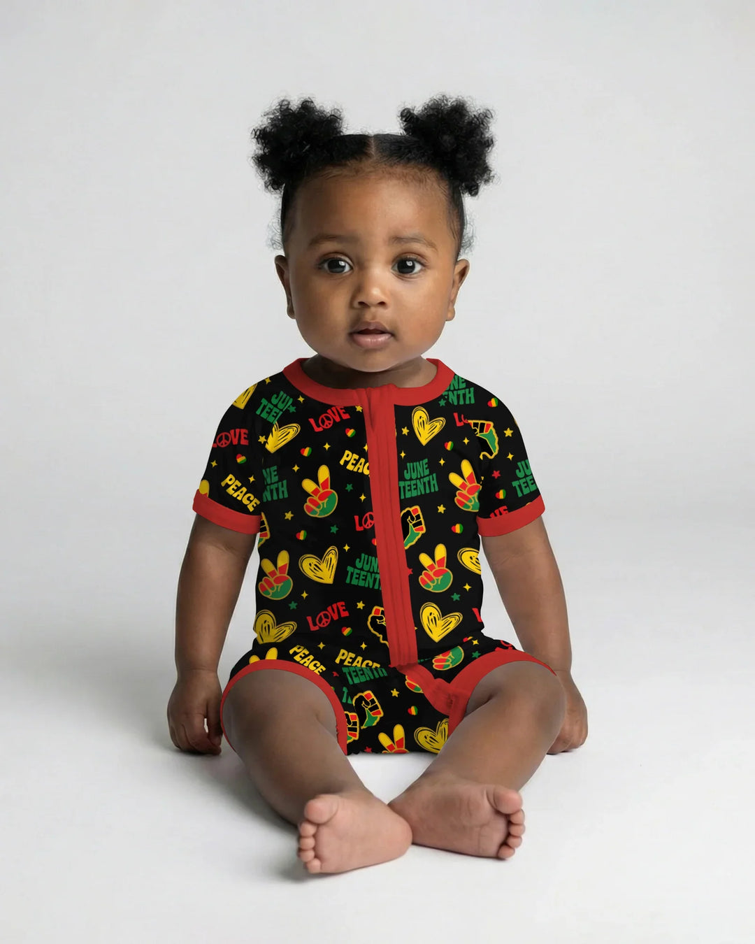 Peace Love Juneteenth Bamboo Shorty Zippy