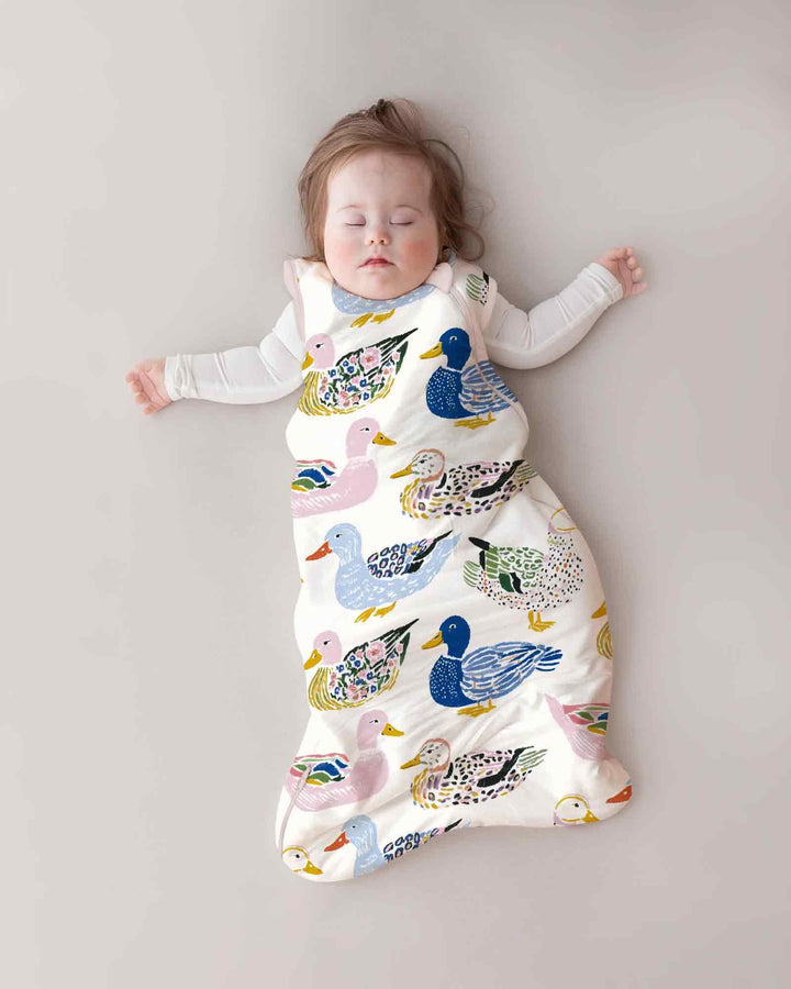 Whimsical Garden Ducks Bamboo Sleep Bag