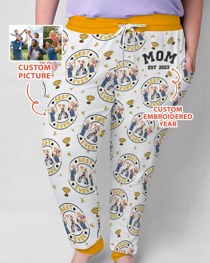 Conjunto de pijama de bambú bordado para mujer, personalizado, a juego para el Día del Padre