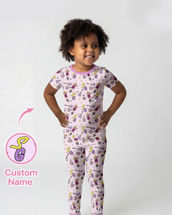 Zweiteiliges, kurzärmliges Pyjama-Set mit Marienkäfern