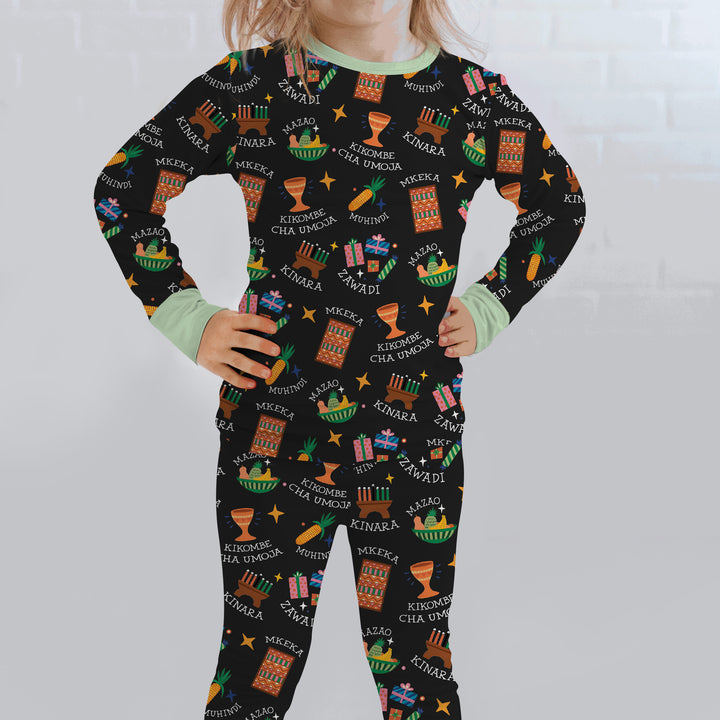 Kwanzaa Spirit Two Piece Long Sleeve Pajama Set