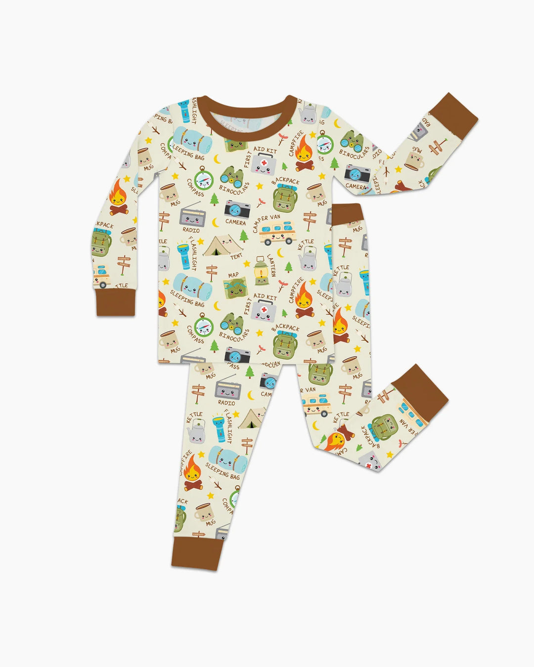 Little Camp Adventure Family Matching Two Piece Long Sleeve Pajama Set