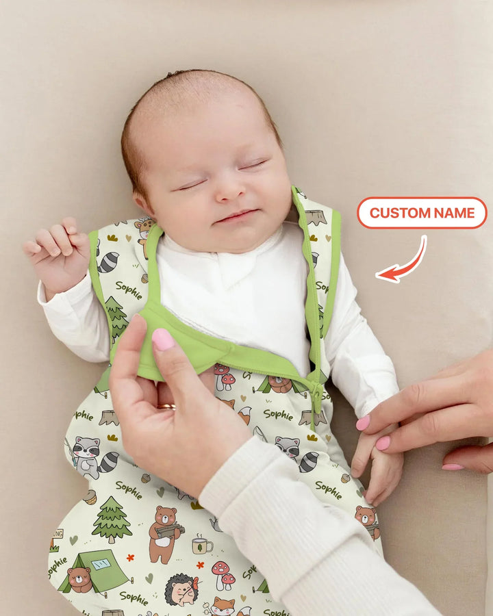 Custom Name Little Camp Buddies Bamboo Sleep Bag