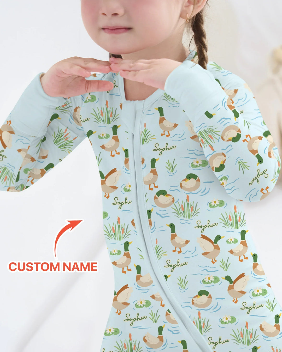 Personalized Mallard Duck Bamboo Convertible Zippy