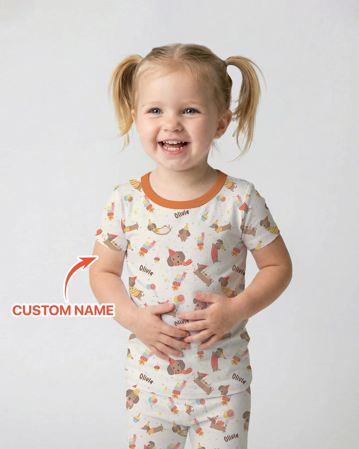 Zweiteiliges, kurzärmliges Pyjama-Set mit Marienkäfern