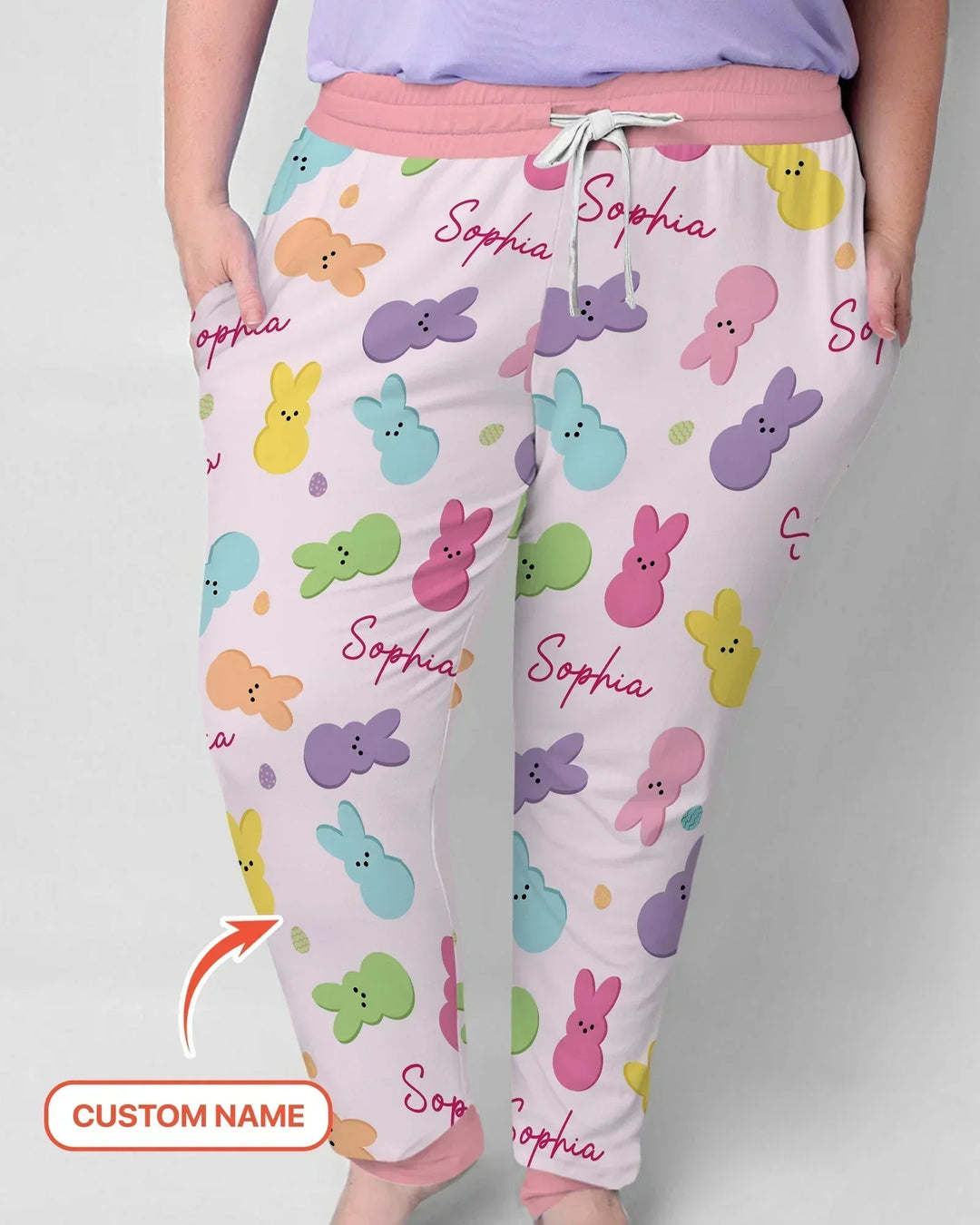Personalized Easter Bunnies Family Matching Women Pajama Set