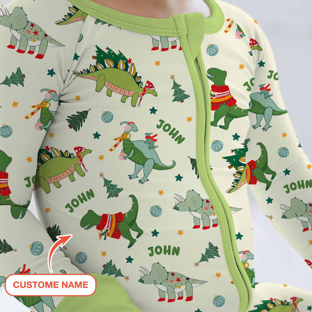 Custom Name Dinosaurs Christmas Tree Convertible Zippy