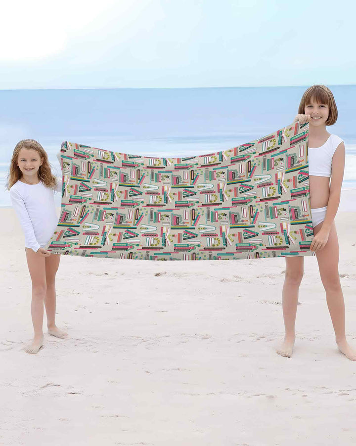 Bookworm Adventures Bamboo Beach Towel