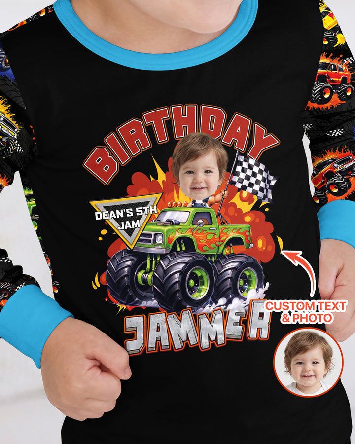 Birthday Truck Rally Bamboo Two Piece Long Sleeve Pajama Set