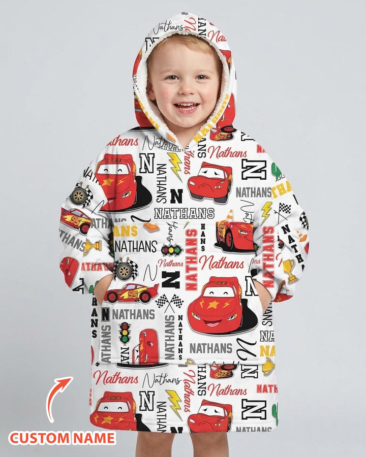 Fast Cars Bamboo Blanket Hoodie