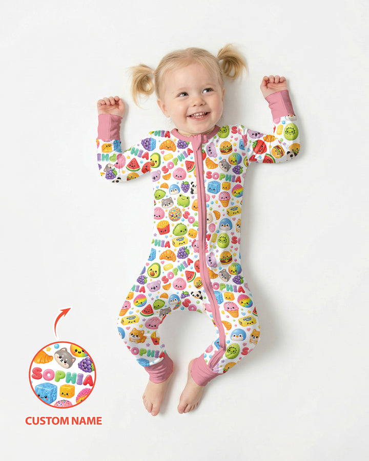 Just A Girl Who Loves Squishies Custom Name Bamboo Convertible Zippy