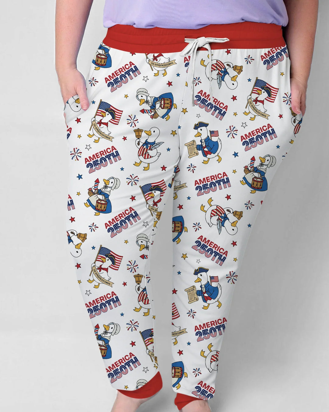 Patriotic Goose Celebrating 250 Years Bamboo Women Pajama Set
