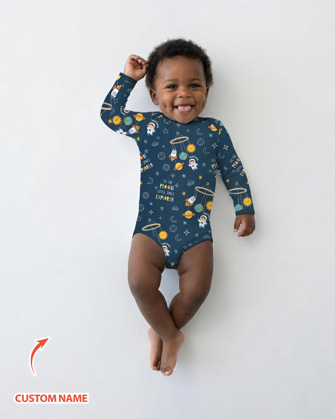 Gerippte Babykleidung mit individuellem Foto - Weich &amp; Skizzenhaft