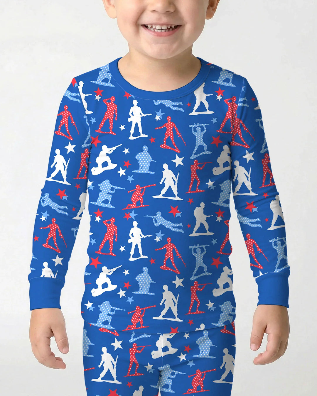 Army Toys 4th of July Bamboo Two Piece Long Sleeve Pajama Set
