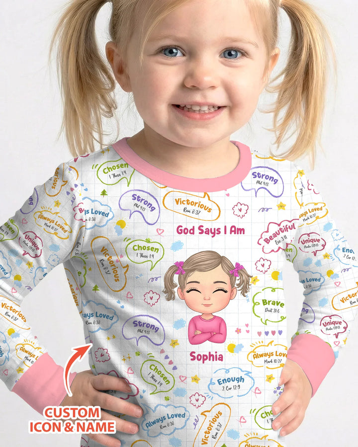 Zweiteiliges Langarm-Pyjama-Set mit Sommerfrüchten