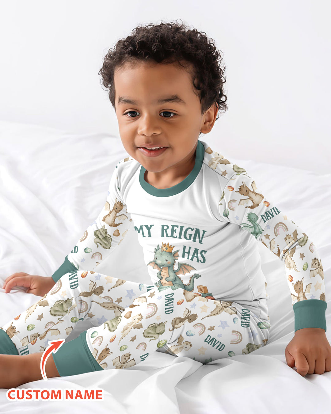 My Reign Has Just Begun Custom Name Bamboo Two Piece Long Sleeve Pajama Set