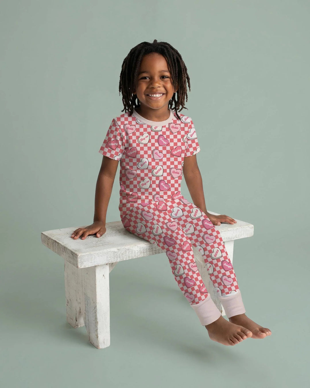 Valentine in Hearts Two Piece Short Sleeve Pajama Set
