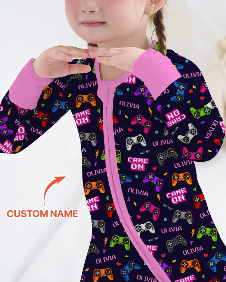 Custom Name Game On Family Matching Bamboo Convertible Zippy