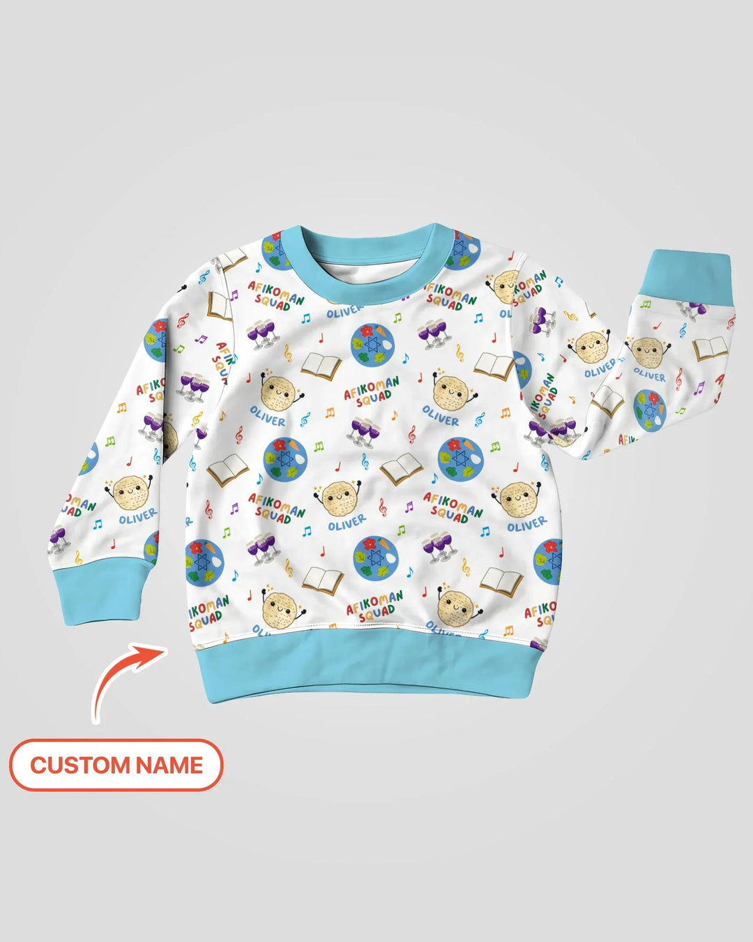 Custom Name Passover Afikoman Squad Crewneck Sweatshirt