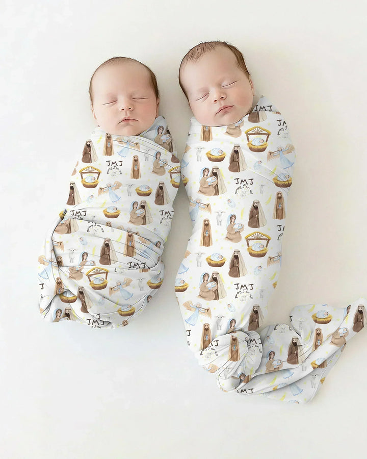 Holy Family swaddle blanket