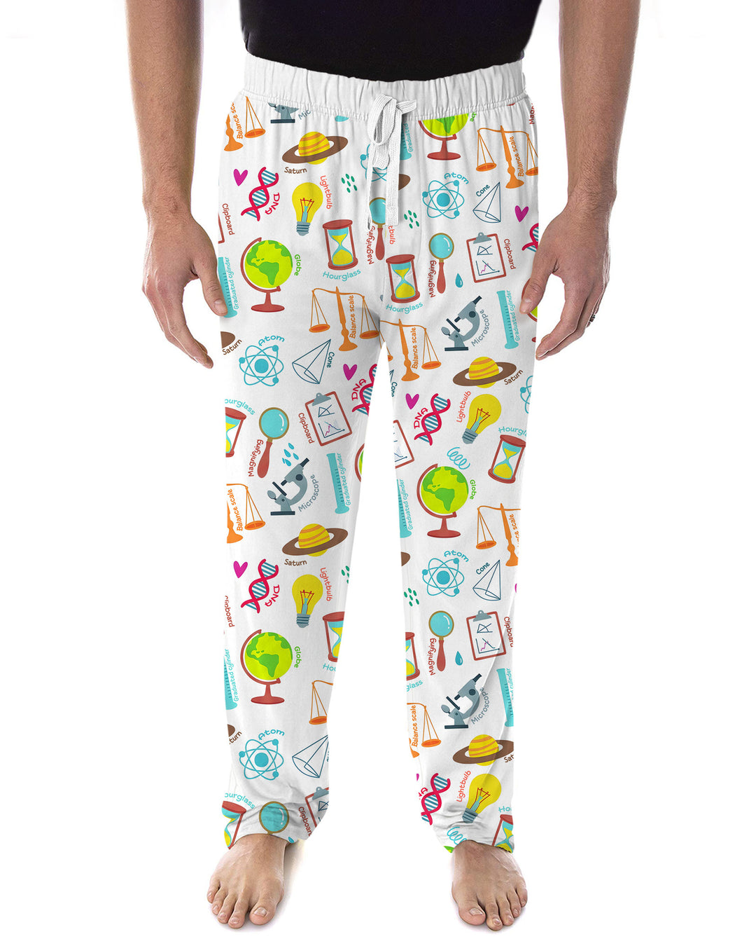 Tiny Scientist Explores The World  Bamboo Men's Pajama Set