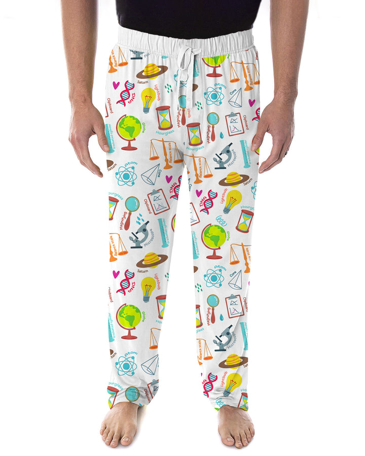 Tiny Scientist Explores The World  Bamboo Men's Pajama Set