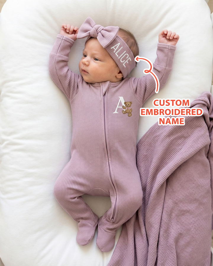 Gerippte Babykleidung mit individuellem Foto - Weich &amp; Skizzenhaft