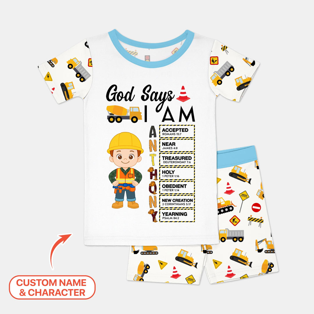 Zweiteiliges Pyjama-Set mit kurzen Ärmeln und Shorts im Sommer-Design