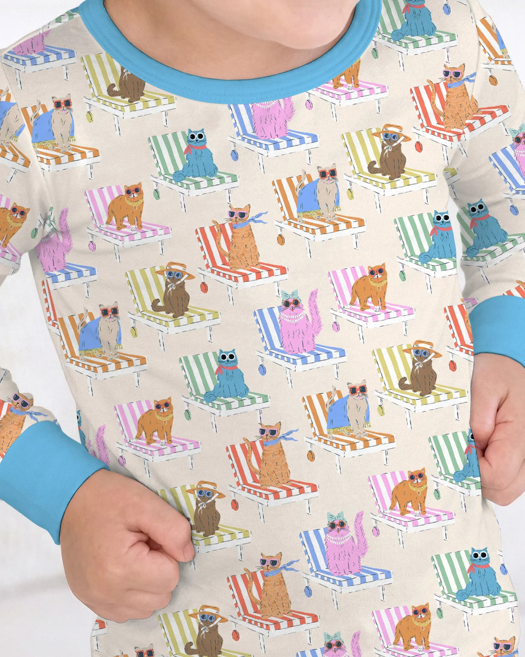 Zweiteiliges Langarm-Pyjama-Set mit Sommerfrüchten