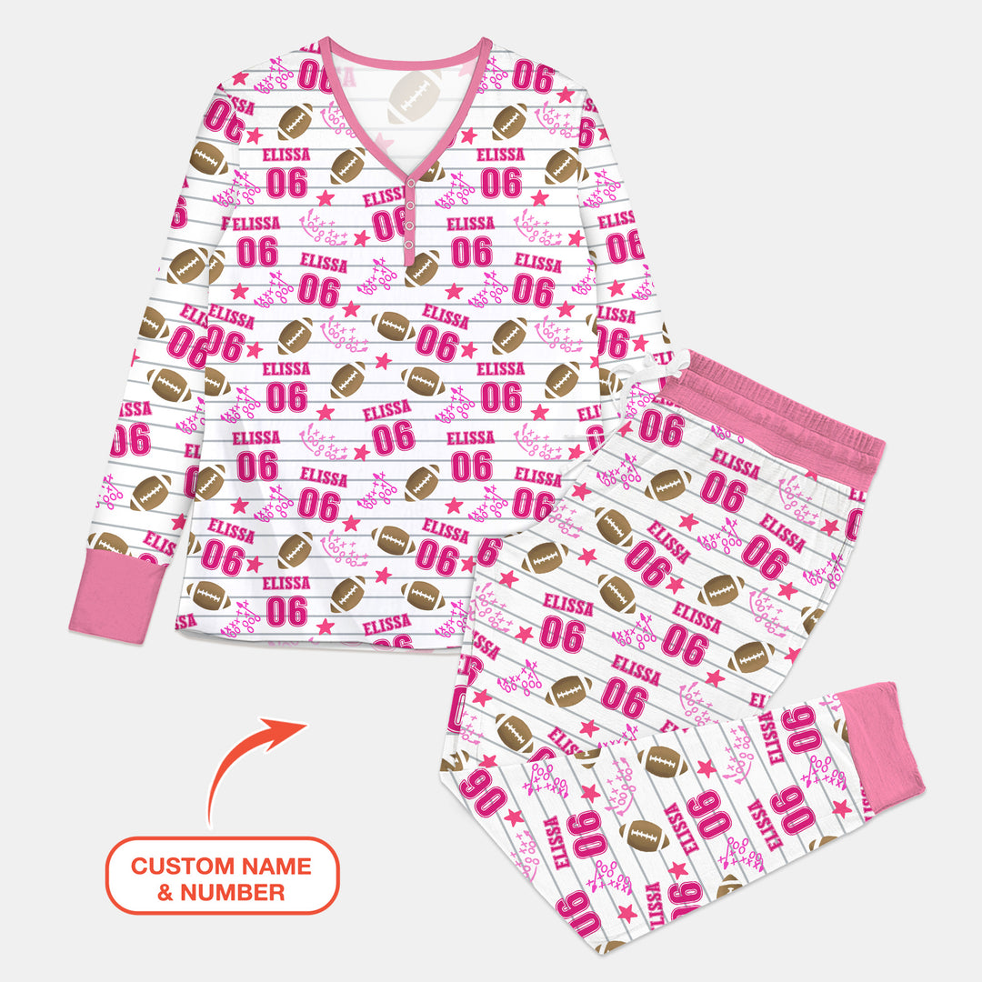 Benutzerdefiniertes Foto-Weihnachtspyjama-Set für Damen