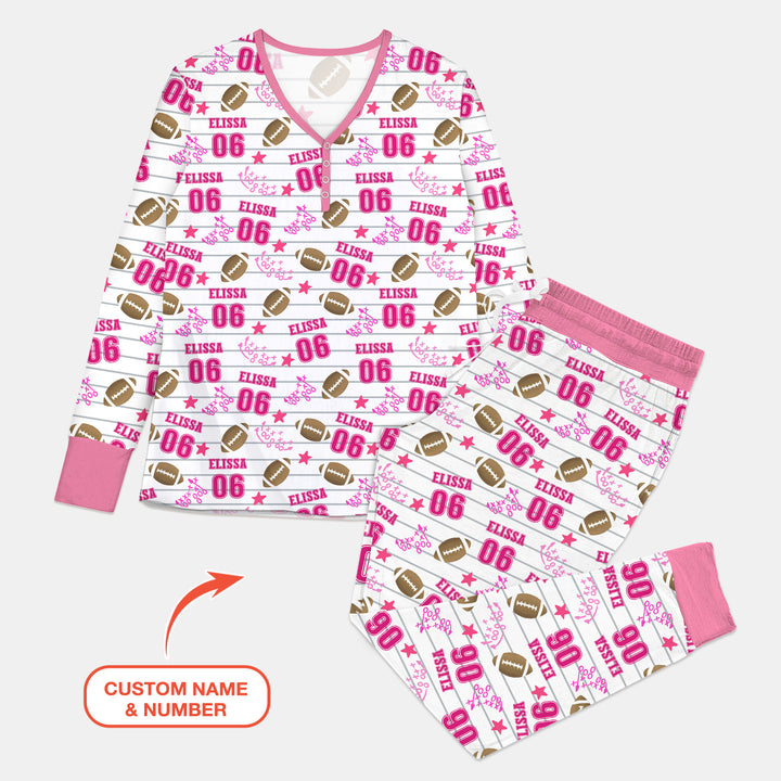 Benutzerdefiniertes Foto-Weihnachtspyjama-Set für Damen