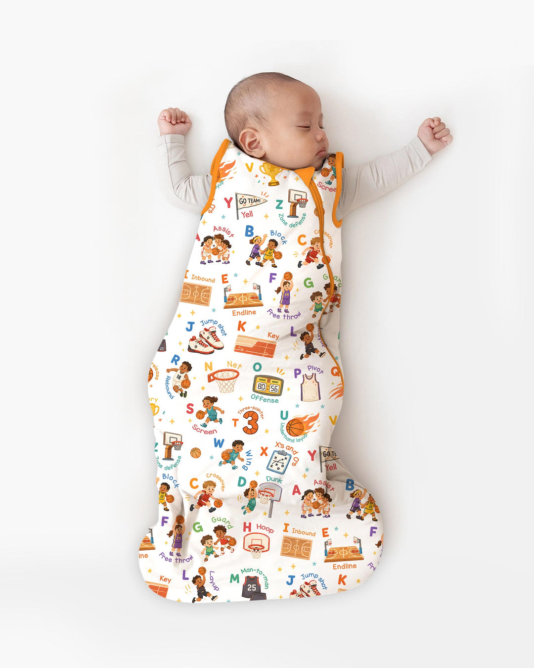 Basketball Alphabet Bamboo Sleep Bag