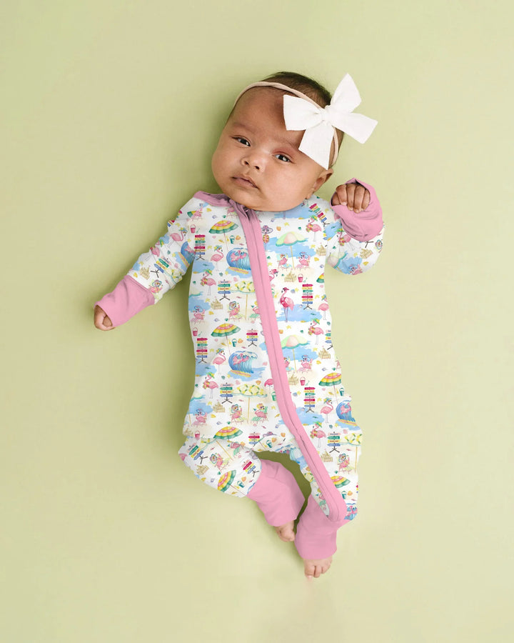 Flamingo Beach Family Matching Bamboo Convertible Zippy