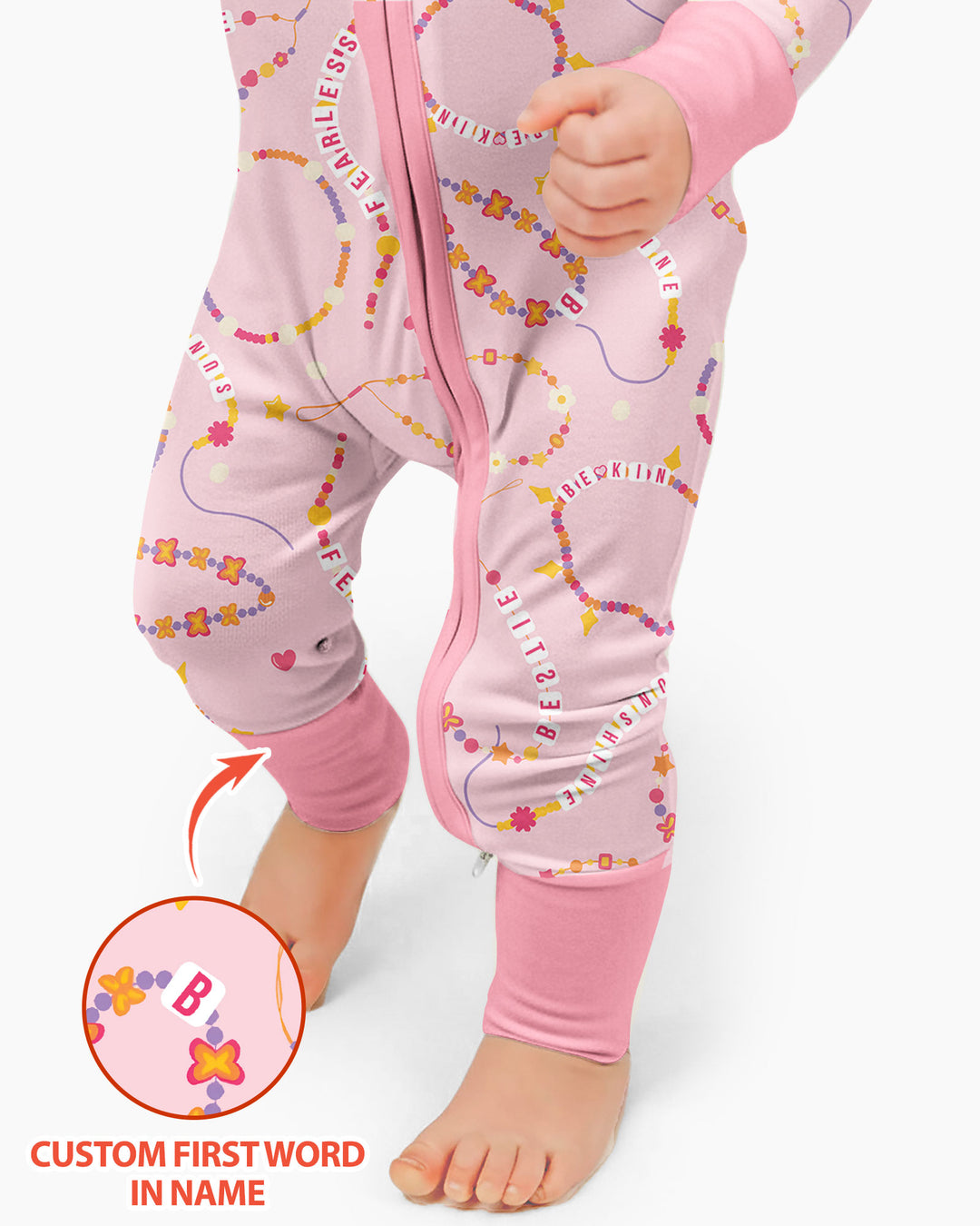 In My Friendship Bracelet Era Girls Matching Bamboo Convertible Zippy