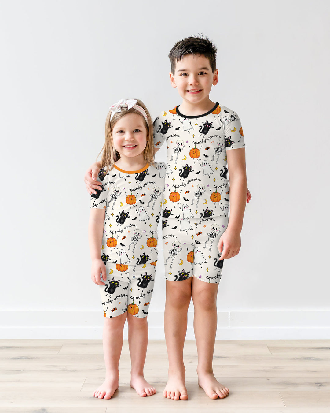 Hangin’ With My Boos Bamboo Two Piece Short Sleeve Shorts Pajama Set