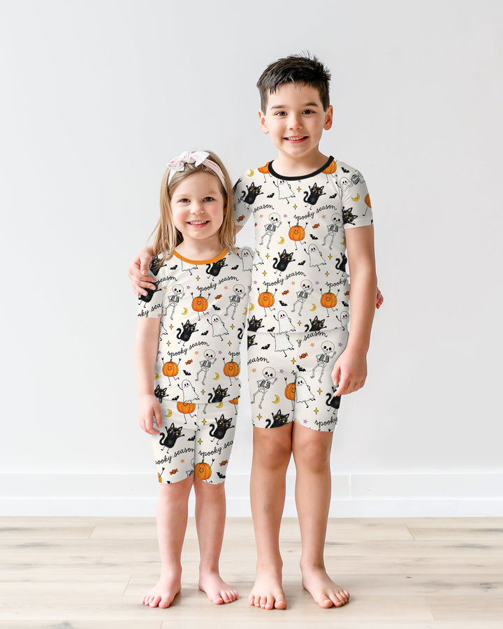 Hangin’ With My Boos Bamboo Two Piece Short Sleeve Shorts Pajama Set