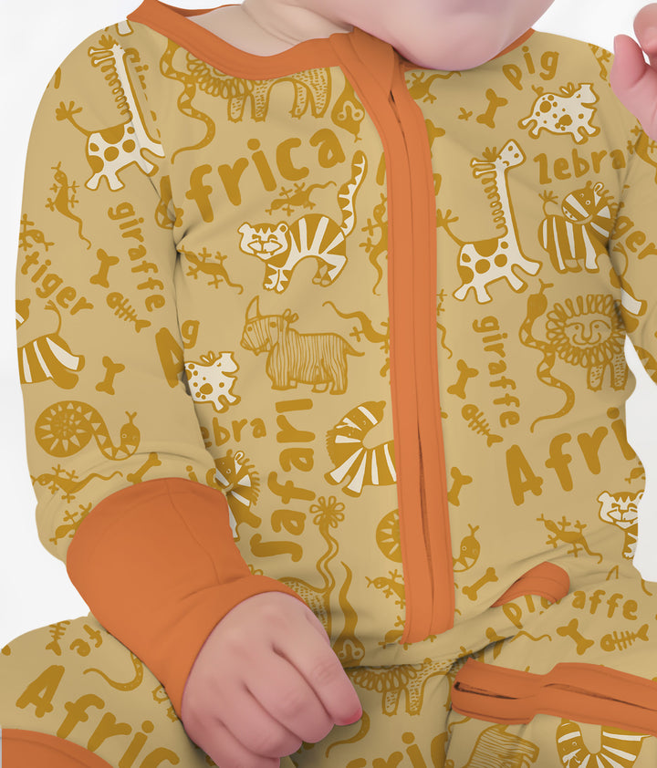 Handdrawn African Animals Convertible Zippy