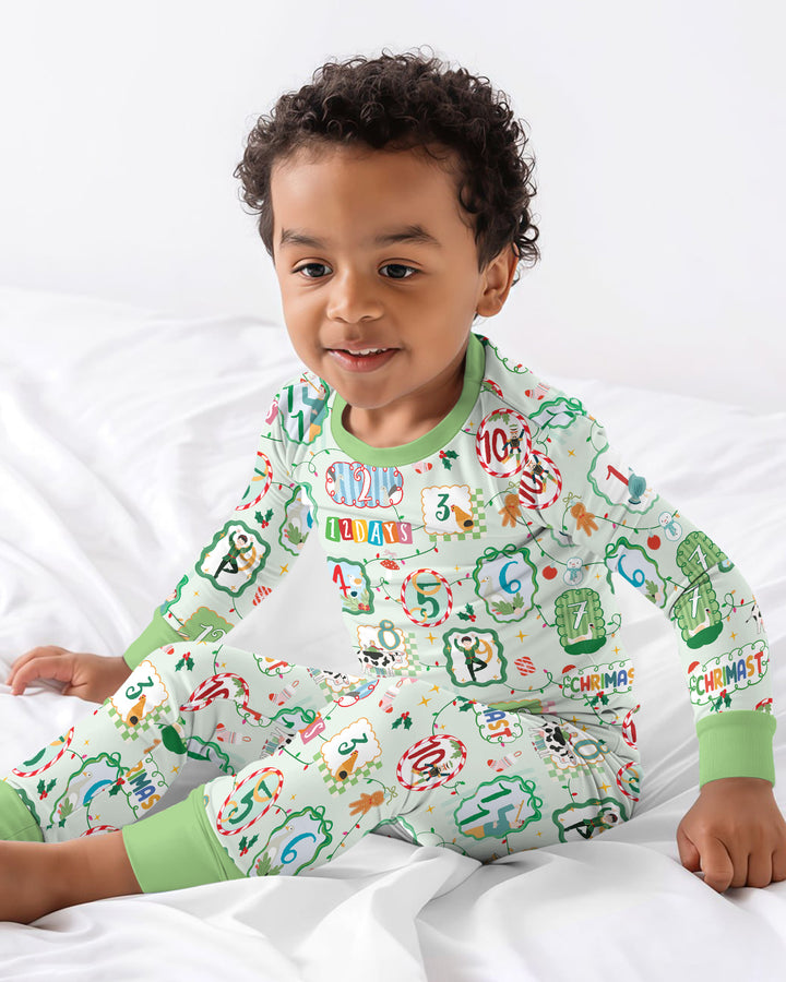 12 Christmas Prayers Bamboo Two Piece Long Sleeve Pajama Set
