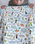 Catholic Saint Quotes Bamboo Blanket