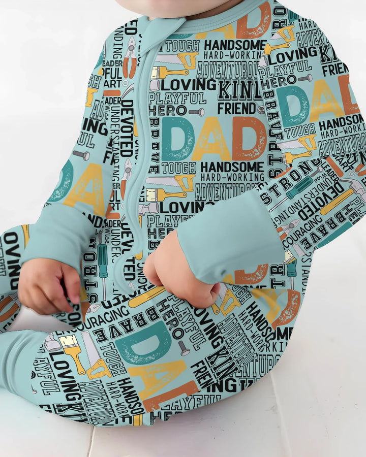 Dad Word Collage Bamboo Convertible Zippy