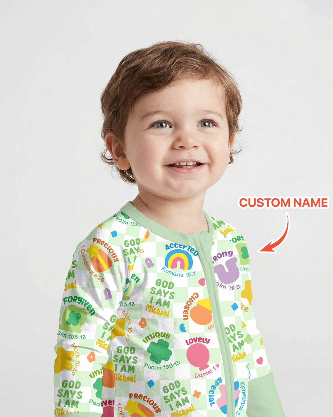 God Says I Am St. Patrick’s Day Custom Name Family Matching Convertible Zippy