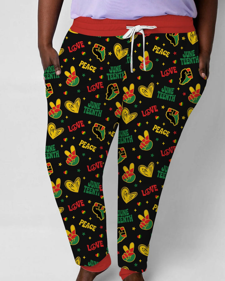 Peace Love Juneteenth Bamboo Women Pajama Set