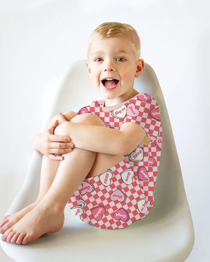 Valentine in Hearts Two Piece Short Sleeve Shorts Pajama Set