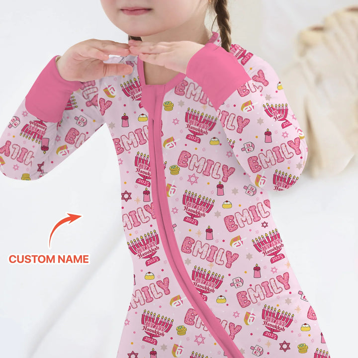 Custom name My First Hanukkah 2025 Convertible Zippy