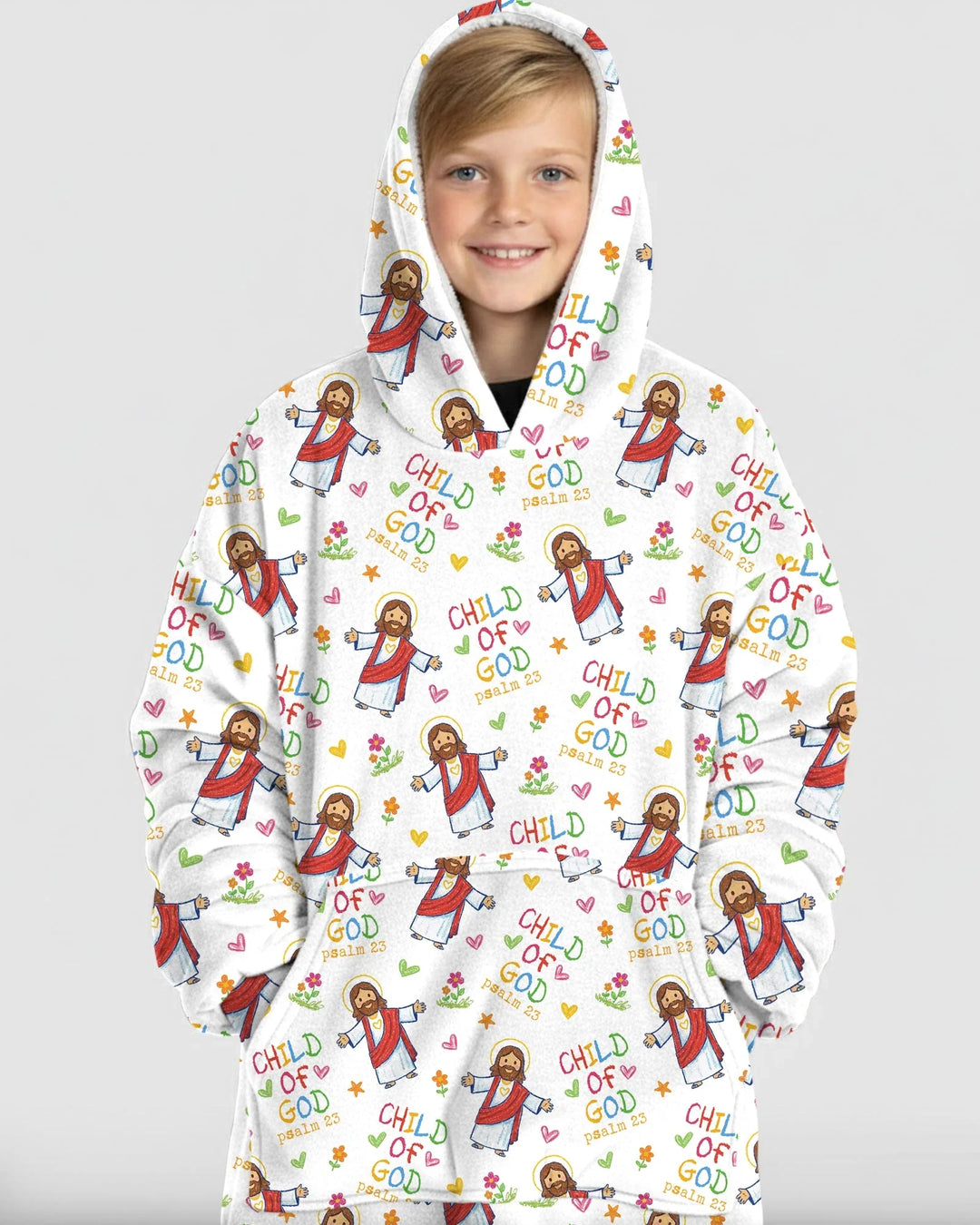 Jesus Loves Me Bamboo Blanket Hoodie