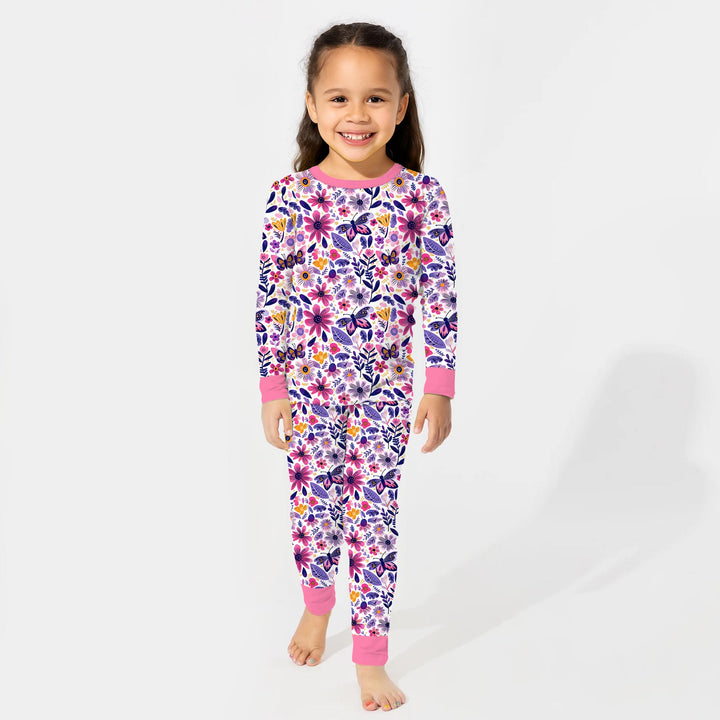 Moody Floral Two Piece Long Sleeve Pajama Set