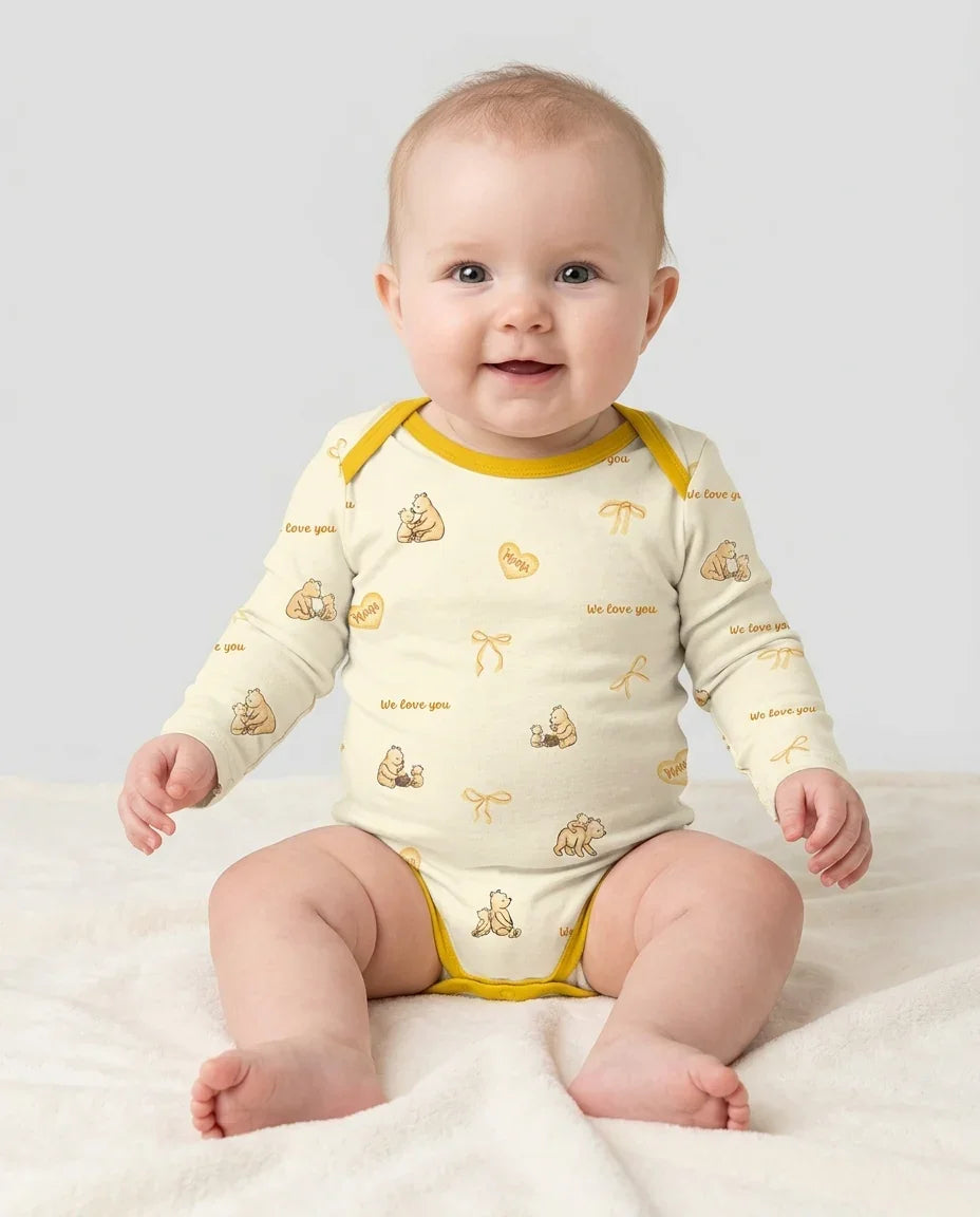 Sweat Yellow Mama Bear Bodysuit