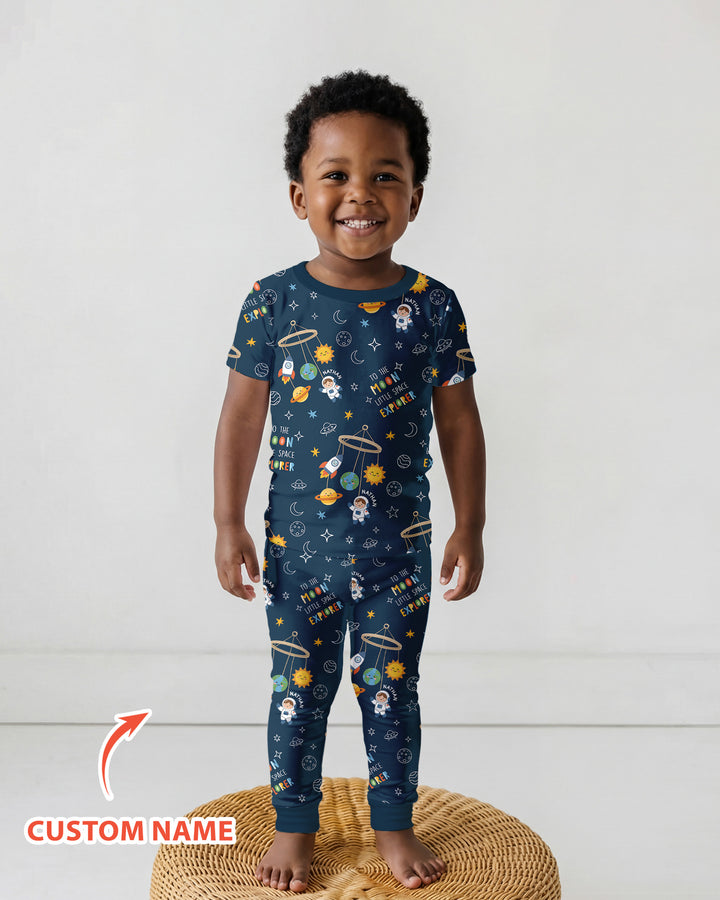 Zweiteiliges, kurzärmliges Pyjama-Set mit Marienkäfern