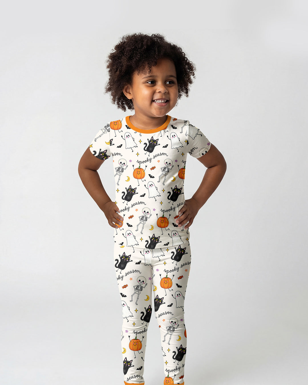 Conjunto de pijama de dos piezas de manga corta de bambú
